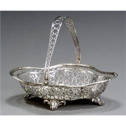 Roger Williams Silver Co. Pierced Sterling Basket, Providence, RI, First Quarter 20th Century...