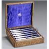 Image 1 : Cased Set of Six Edward VII Silver Luncheon Knives and Six Forks, Harrison Brothers & Howson, S...