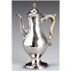 Image 1 : George III Silver Coffee Pot, John Kidder, London, 1784, Having a leafage-cast spout and urn...