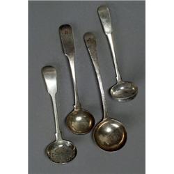 Eight Scottish Silver Ladles, Various Makers, Various Dates, One with pierced bowl. Together...