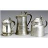 Image 1 : Two George III Pewter Spouted Tankards and a Tankard, Late 18th-Early 19th Century, The first...