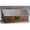 Image 1 : Queen Anne Oak Bible Box, Early 18th Century, The slant-front lid carved with initials IK/171...