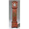 Image 1 : Queen Anne Style Scarlet Japanned Diminutive Tall Case Clock, First Half 20th Century, Having...