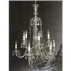 Image 1 : George III Style Cut Glass Ten-Light Chandelier, Early 20th Century, Some losses to prisms....