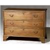 Image 1 : George III Mahogany Chest of Drawers, Circa 1800, Some losses to top; both sides cracked; res...