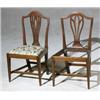 Image 1 : Two Similar George III Mahogany Sidechairs, Circa 1790, One lacking slip seat., $800-$1,200...