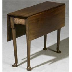 George III Mahogany Drop-Leaf Breakfast Table, Circa 1760-1770, Repairs to rule joint at the...