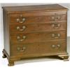 Image 1 : George III Mahogany Bachelor's Chest of Drawers, Circa 1770, Some losses and repairs to cockb...