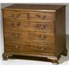 Image 1 : George III Mahogany Chest of Drawers, Circa 1770, Top cracked; repairs to rear left leg., H...