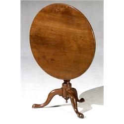 George III Mahogany Tip-Top Tripod Table, Last Quarter 18th Century, Height: 28-1/2 in (72.4...