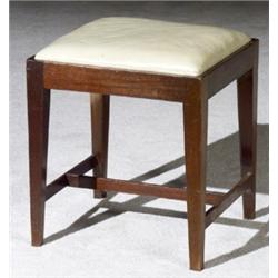 George III Mahogany Stool, Circa 1800, Distress to finish., $400-$600...