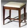 Image 1 : George III Mahogany Stool, Circa 1800, Distress to finish., $400-$600...