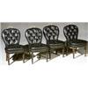 Image 1 : Set of Four Victorian Ormolu Mounted Beechwood Leather Upholstered Side Chairs, Last Quarter 19...