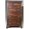 Image 1 : George III Mahogany Chest-on-Chest, Circa 1770, Minor losses to dentil cornice; brasses repla...