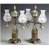 Image 1 : Pair of George IV Gilt Bronze and Bronze Argand Lamps, Johnston Brookes & Co, London, Mid-19th...