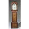 Image 1 : George IV Inlaid Mahogany and Oak Tall Case Clock, Circa 1820, The painted sheet iron dial si...