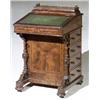 Image 1 : Victorian Satinwood Inlaid Burl Walnut Davenport, Last Quarter 19th Century, Some repairs and...