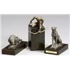 Image 1 : Dalton S. King (American 20th Century), Two Bronze Figures of Animals and a Figure of a Hunter...