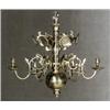 Image 1 : Dutch Rococo Brass Six-Light Chandelier, Early 18th Century, Together with a modern brass snu...