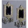 Image 1 : Pair of Continental Renaissance Style Brass Three-Light Girandole Mirrors, Late 19th-Early 20th...