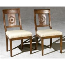 Set of Four Continental Neoclassical Cherry Side Chairs, Baltic or Swedish, Circa 1800, Some...