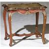 Image 1 : Italian Rococo Parcel Gilt and Scarlet Painted Faux Marble Top Side Table, Predominantly Last H...