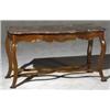 Image 1 : Continental Rococo Style Cherry Rouge Marble Top Serpentine Console Table, First Half 20th Cent...