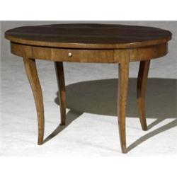 Italian Neoclassical Parquetry Walnut Center Table, Circa 1800, Repairs and some distress to...