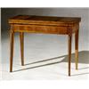 Image 1 : Italian Neoclassical Parquetry Walnut and Fruitwood Fold-Top Games Table, Circa 1800, Top wit...