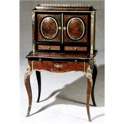 Napoleon III Ormolu Mounted Boulle Marquetry and Ebonized Wood Bonheur-du-Jour, Third Quarter 1...