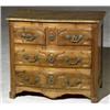Image 1 : Louis XV-XVI Ormolu Mounted Walnut Faux Marble Decorated Serpentine Small Commode, Third Quarte...