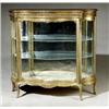 Image 1 : Louis XV Style Giltwood Serpentine Vitrine, Late 19th Century, Some wear to gilding., Heigh...