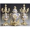 Image 1 : Louis XV Style Ormolu Mounted Imari Porcelain Three-Piece Clock Garniture, The Movement by S. M...