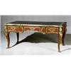 Image 1 : Louis XV Style Ormolu Mounted Parquetry Tulipwood Bureau Plat, Early 20th Century, Having a g...