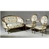 Image 1 : Louis XVI Style Giltwood Three-Piece Salon Group, First Quarter 20th Century, Consisting of a...