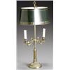 Image 1 : Empire Style Ormolu and T(le Peinte Two-Light Bouillotte Lamp, Late 19th- Early 20th Century...