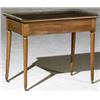 Image 1 : Louis XVI Walnut Table a Ecrire, Last Quarter 18th Century, Having a pierced brass three-quar...