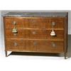 Image 1 : Louis XVI Plum Pudding Mahogany Marble Top Commode, Last Quarter 18th Century, The mottled gr...