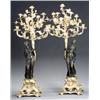 Image 1 : Pair of Louis XVI Style Ormolu and Bronze Ten-Light Figural Candelabra, Late 19th Century, Ea...