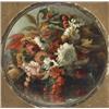 Image 1 : Dutch School, 19th Century, Floral Still Life, Unsigned, Oil on canvas mounted on Masonite...