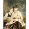 Image 1 : Leon Jean Basile Perrault (French 1832-1908), Portrait of a Mother with Her Children, Signed...