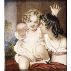 After Sir Thomas Lawrence (British 1769-1830), The Calmady Children, Unsigned, Watercolor o...