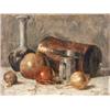 Image 1 : European School, Early 20th Century, Still Life with Vase, Signed indistinctly l.r., Oil on...