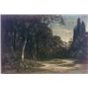 Image 1 : C. Shoemaker (Anglo-American, Mid-19th Century), Landscape with Cypress Trees, Inscribed C. S...