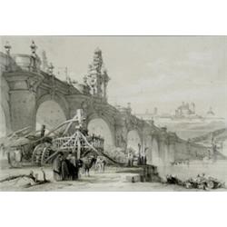 David Roberts (British 1796-1864), Bridge of Toledo, Madrid: From Picturesque Sketches in Spain...