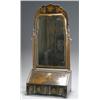 Image 1 : Chinese Export Gold Lacquered Black Ground Slant-Front Chest Mirror, Early 19th Century, The...