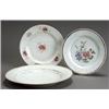 Image 1 : Chinese Export Bianco-Sopra-Bianco Charger and Two 'Famille Rose' Plates, Qianlong-Jiaqing Peri...