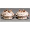 Image 1 : Pair of Chinese Export Covered Dishes, Daoguang-Xianfeng Period (1821-1861), Each decorated i...