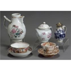 Group of Chinese Export Tea and Coffee Wares, Qianlong-Jiaqing Period (1736-1820), In various...