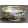 Image 1 : Chinese Export 'Mandarin Palette' European Subject Small Punch Bowl, Qianlong Period (1736-1795...